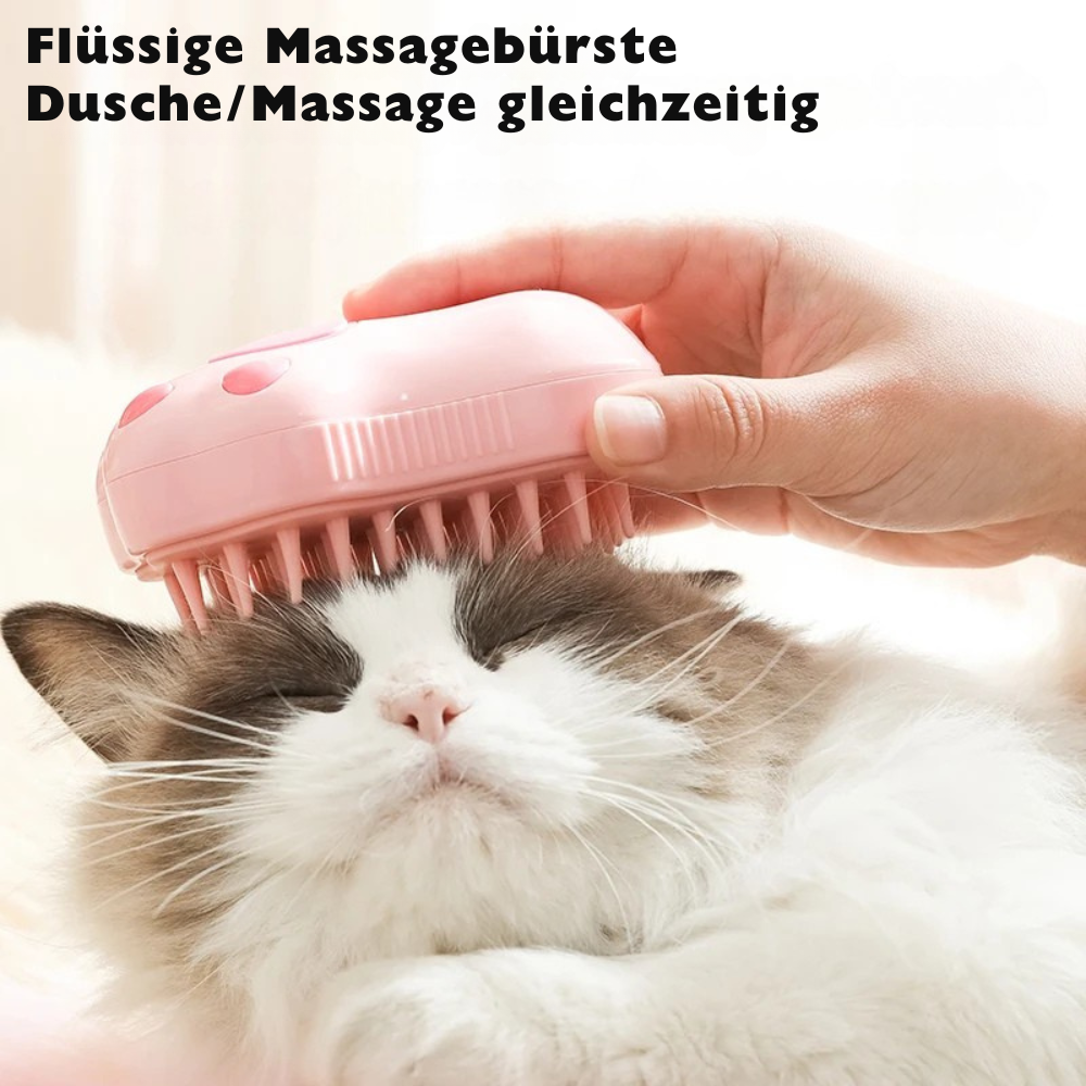 Mulitfunktionale Haustierbürste mit Dampf-Sanfte Pflege für Katzen & Hunde Entfernt lose Haare, massiert & glättet das Fell