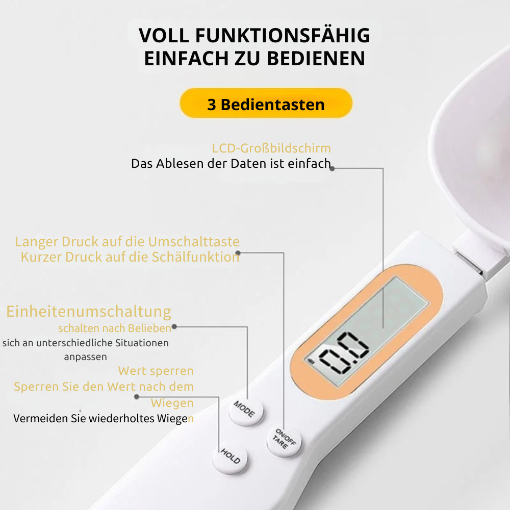 Präzision, die man schmeckt! 🥄 Digitale Mini-Löffelwaage mit LCD – Für perfekte Rezepte, exakte Kaffeegenüsse & kreative Küchenerfolge