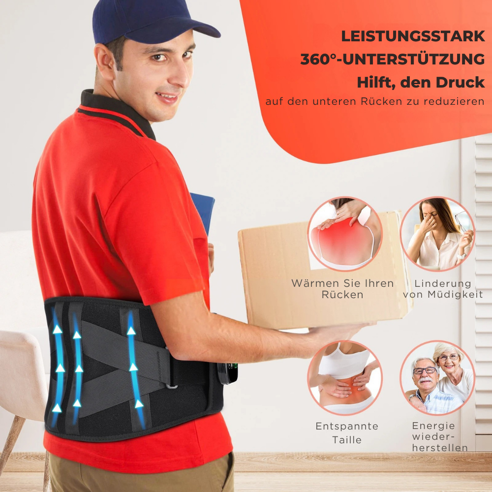 Elektrischer Rücken-Massagegürtel mit Wärmefunktion – Entspannung & Lendenunterstützung