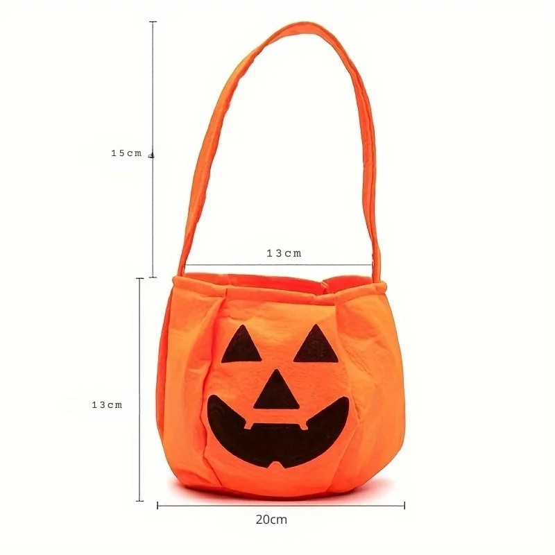Halloween Kürbis-Tragetaschen – 1/3 Stück Filz-Süßigkeitentaschen für Kinder | Wiederverwendbare Trick-or-Treat Beutel & Deko-Handtaschen