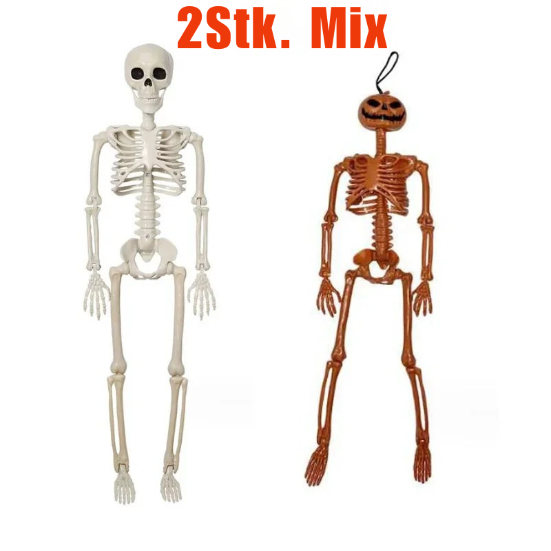 Bewegliches Halloween-Skelett 40 cm – Realistische Dekofigur in menschlicher Form | Spukhaus-, Party- & Horror-Dekoration für Innen & Außen