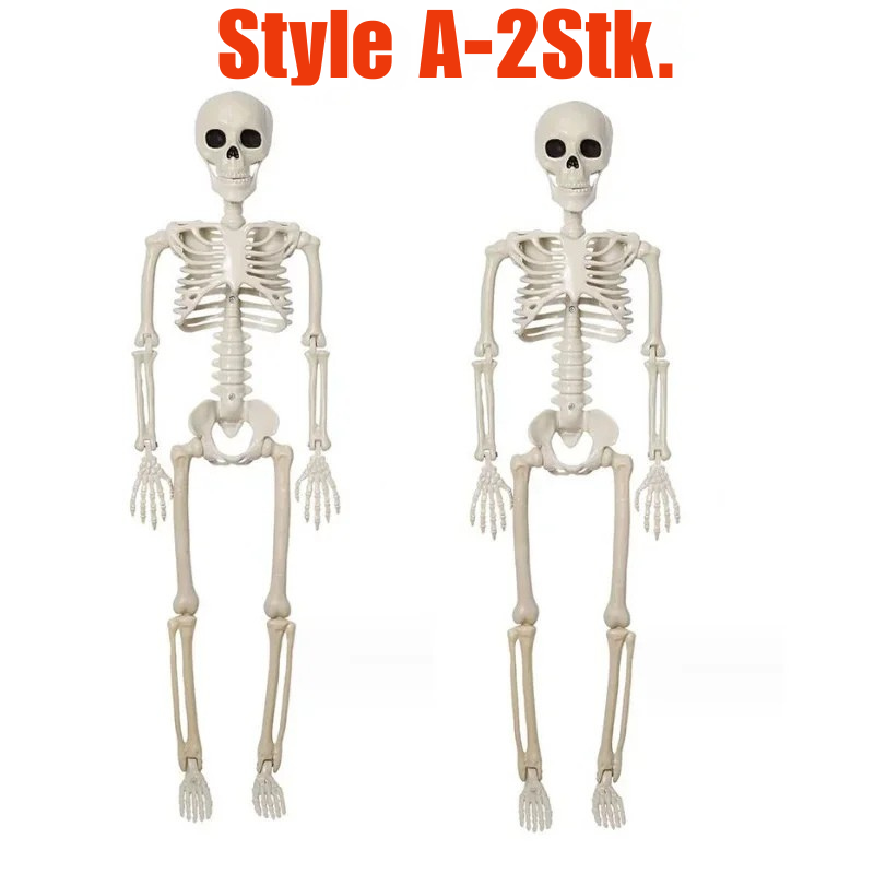 Bewegliches Halloween-Skelett 40 cm – Realistische Dekofigur in menschlicher Form | Spukhaus-, Party- & Horror-Dekoration für Innen & Außen