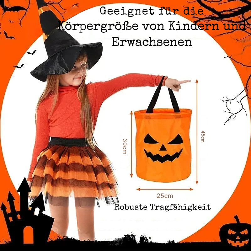 Halloween LED-Kürbis-Eimer – 1–40 Stück leuchtende Süßigkeitseimer & Trick-or-Treat Taschen | Faltbare Candy-Buckets für Kinder & Partydeko