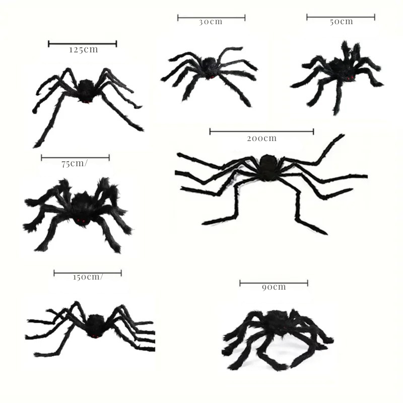 Großer Halloween-Spinnen-Dekoschild – Outdoor / Indoor Spinnennetz-Dekoration | Gigantische Spinnen-Deko für Garten, Party & Halloween