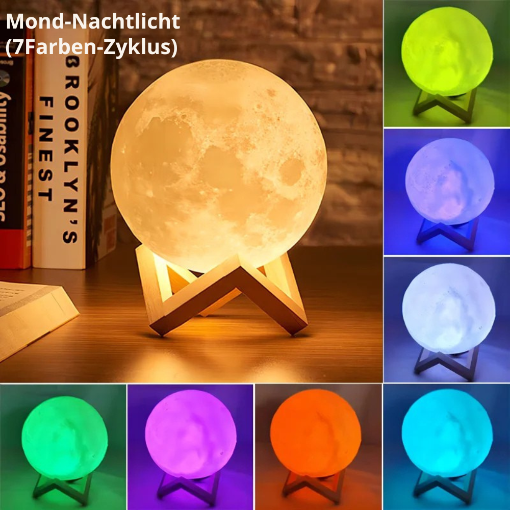 Traumhaftes LED Mondlicht -3D Galaxie Lampe für Kinderzimmer, Schlafzimmer & Geschenke
