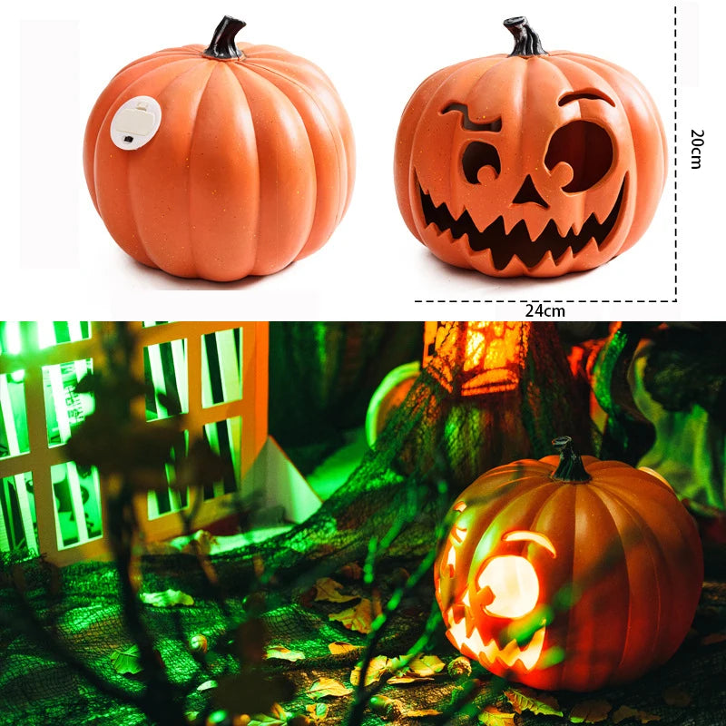 Halloween Kürbis- und Geist-LED-Lichter – Leuchtende Outdoor-Deko für Garten, Hof & Party | Wasserdichte Halloween-Beleuchtung mit Schreck-Effekt
