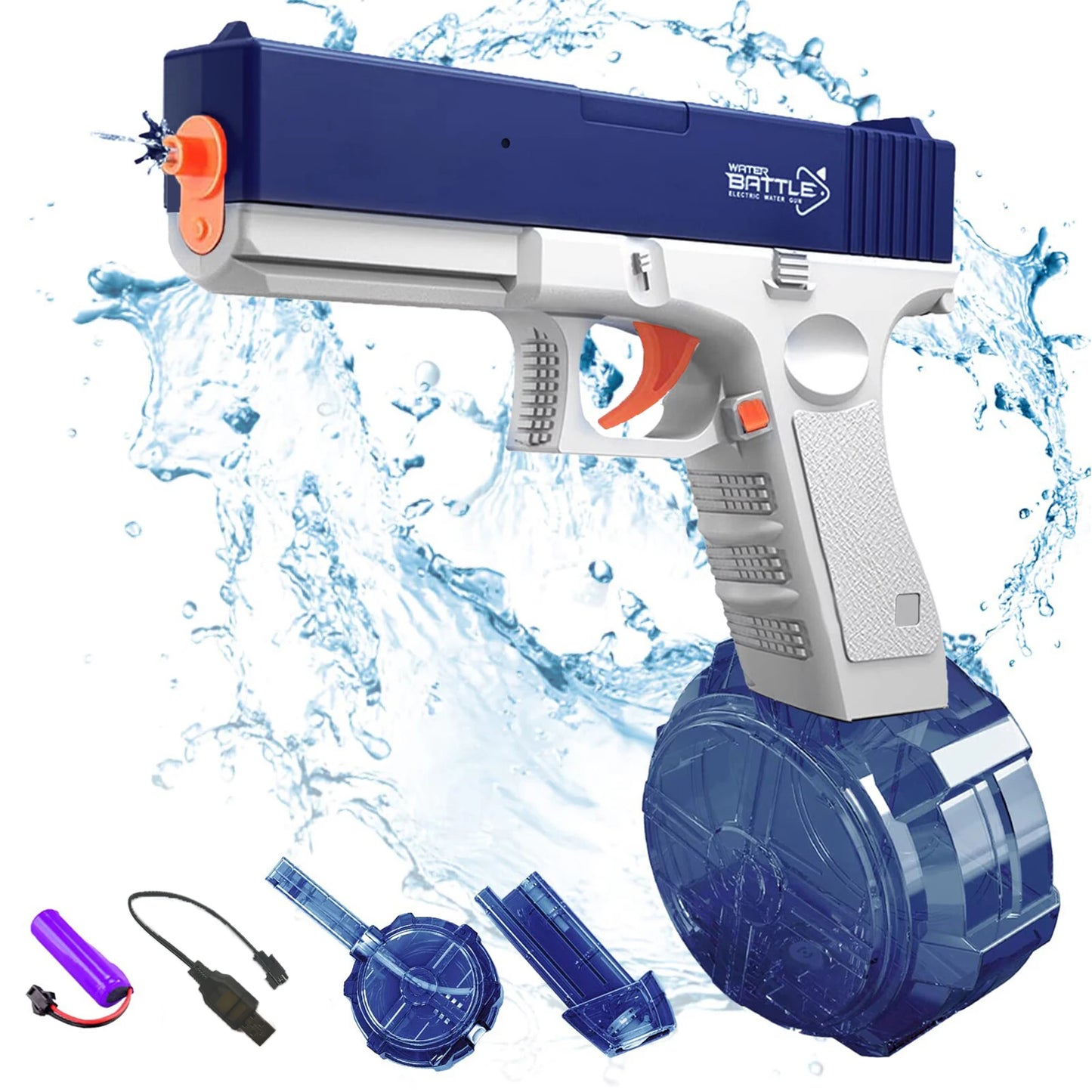 HydroBlaster M4 – Elektrische Wasserpistole mit Akku & Tank | Power-Wasserschlacht für Kinder & Erwachsene
