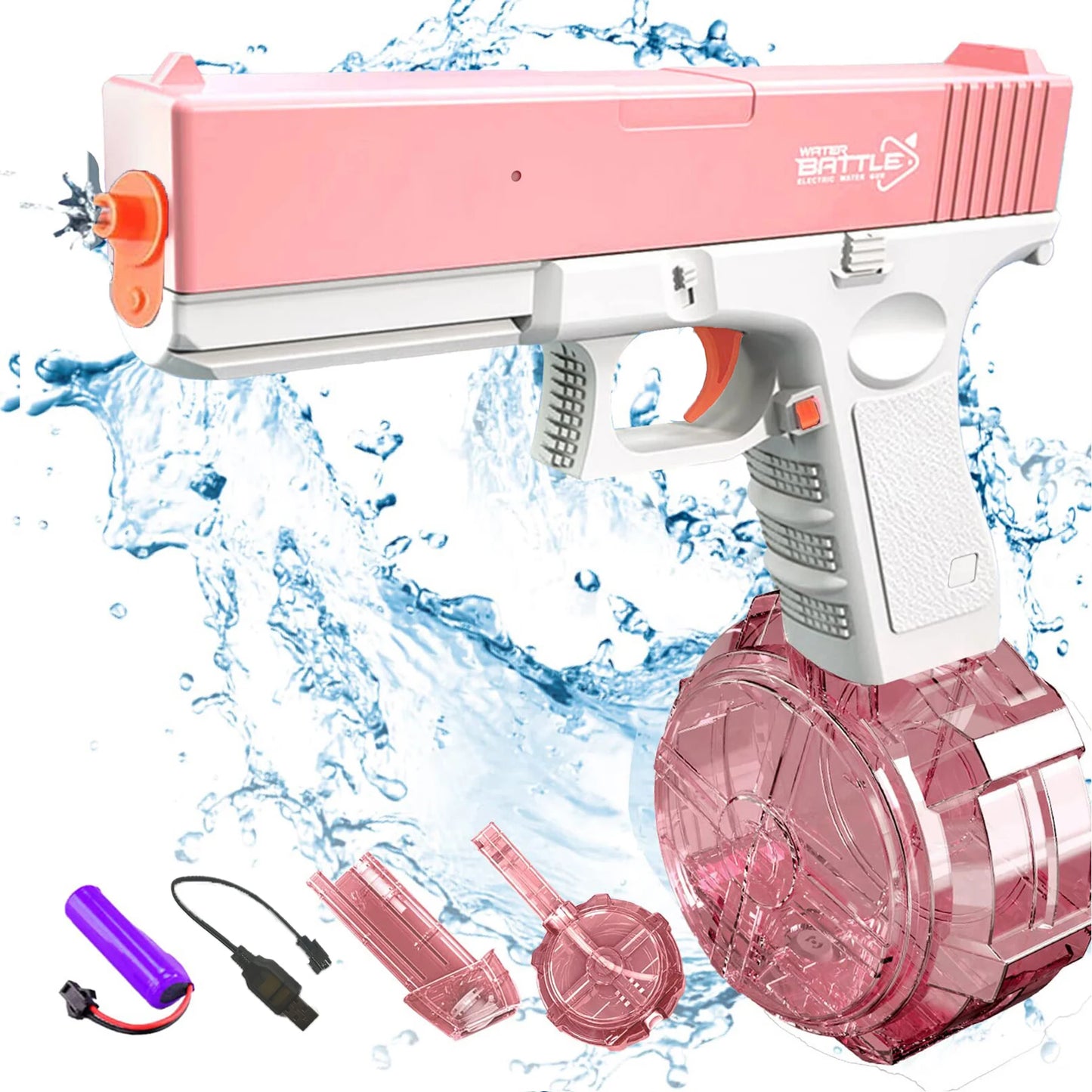 HydroBlaster M4 – Elektrische Wasserpistole mit Akku & Tank | Power-Wasserschlacht für Kinder & Erwachsene
