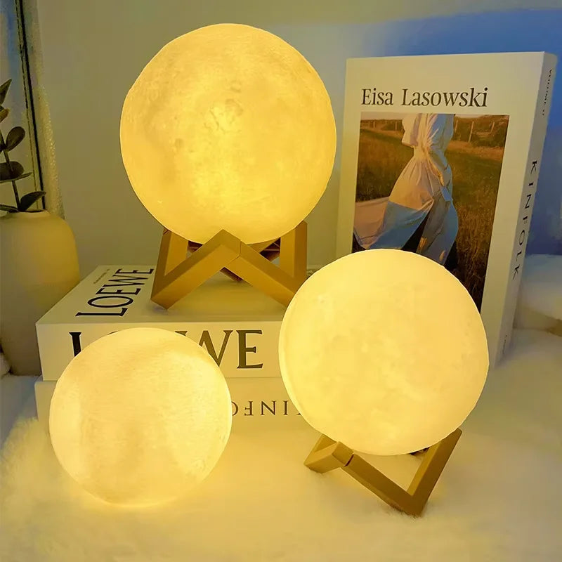 Traumhaftes LED Mondlicht -3D Galaxie Lampe für Kinderzimmer, Schlafzimmer & Geschenke