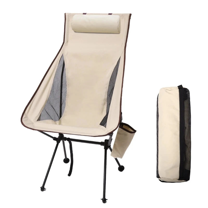 TrailEase ProChair – Faltbarer Premium-Campingstuhl mit Kopfstütze & Alurahmen | Ultraleicht & bequem für Outdoor, Angeln & Reisen