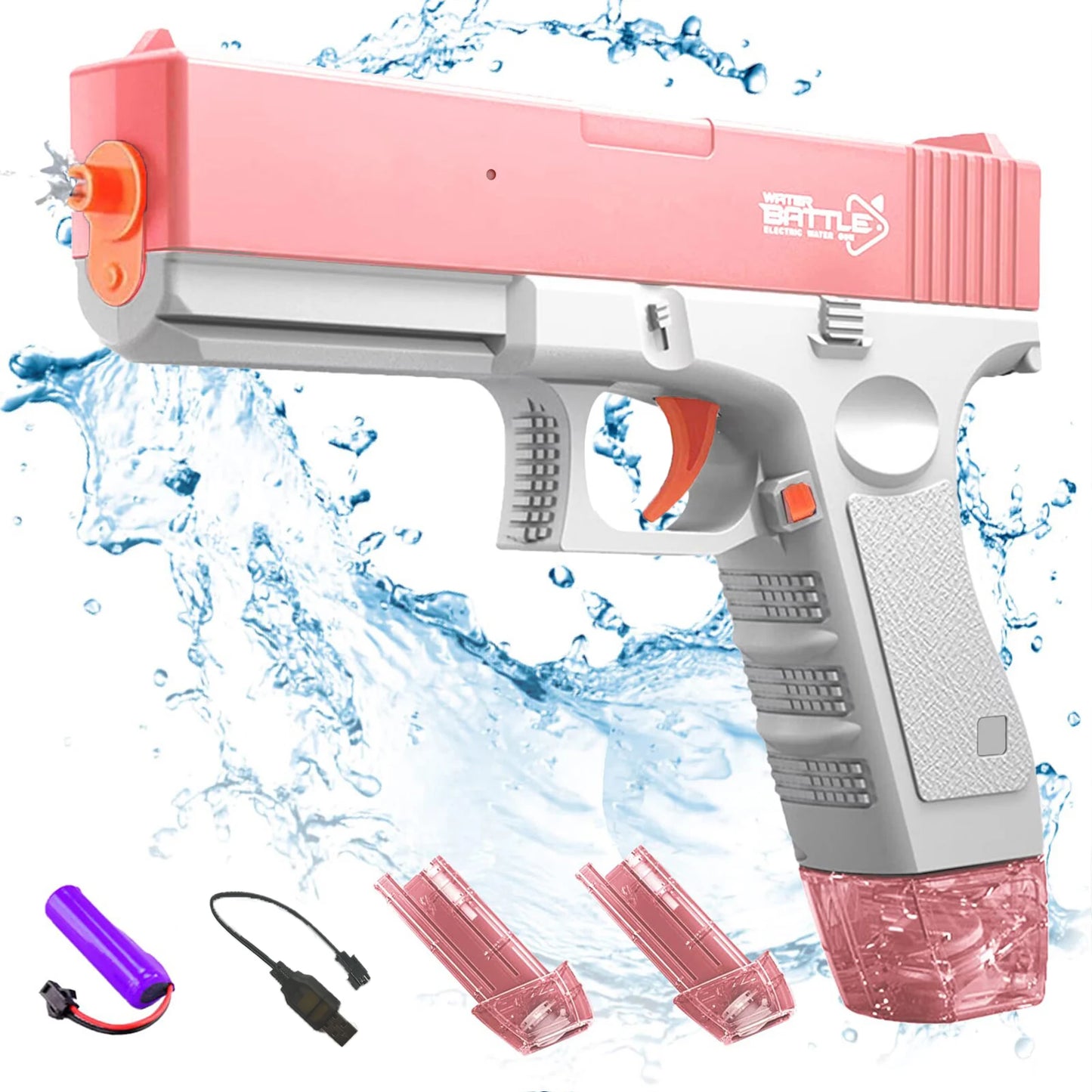HydroBlaster M4 – Elektrische Wasserpistole mit Akku & Tank | Power-Wasserschlacht für Kinder & Erwachsene
