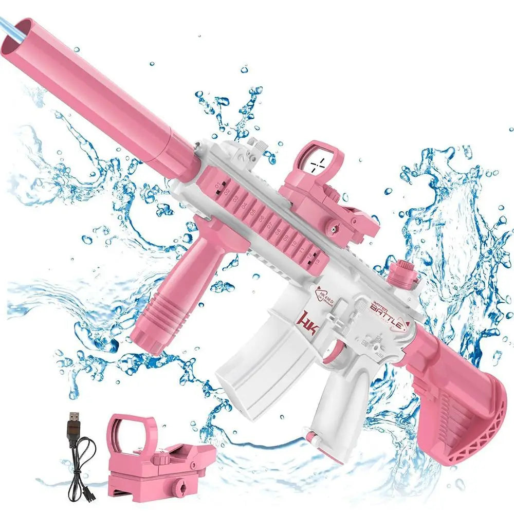 HydroBlaster M4 – Elektrische Wasserpistole mit Akku & Tank | Power-Wasserschlacht für Kinder & Erwachsene