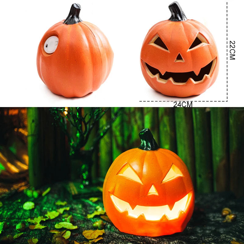 Halloween Kürbis- und Geist-LED-Lichter – Leuchtende Outdoor-Deko für Garten, Hof & Party | Wasserdichte Halloween-Beleuchtung mit Schreck-Effekt