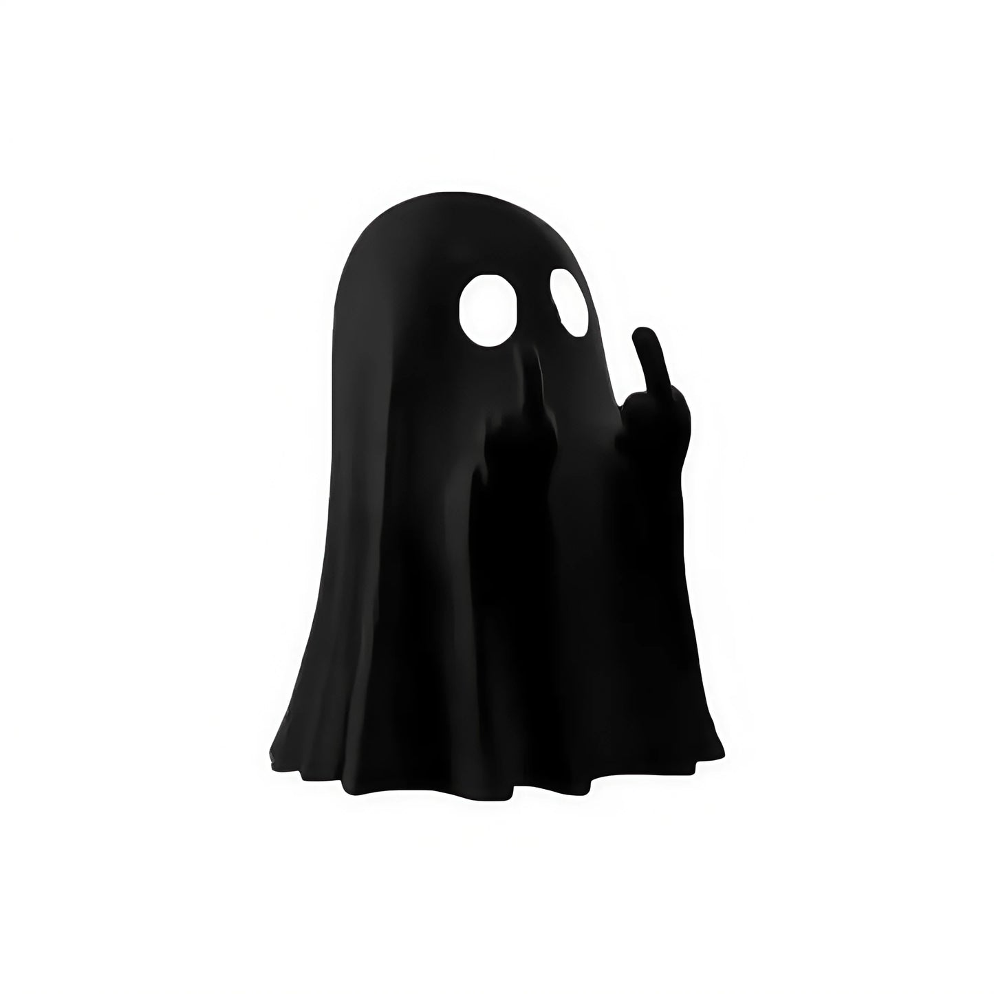 Mini Halloween Geist mit Mittelfinger – Lustige Geisterstatue als Tisch- und Wohn-Deko | Witzige Horrorfigur & Geschenkidee für Halloweenfans