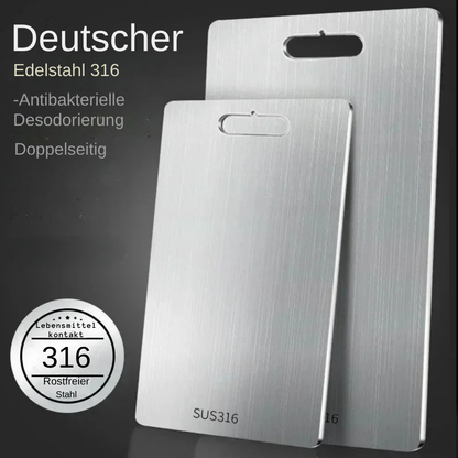 Sauber, smart, unverwüstlich! 🔪 Doppelseitiges Schneidebrett mit 316-Edelstahl – Perfekt zum Schneiden, Kneten & hygienischen Arbeiten in der Küche