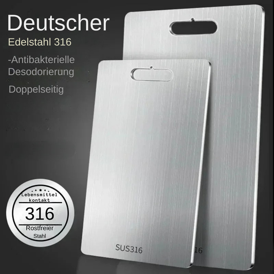 Sauber, smart, unverwüstlich! 🔪 Doppelseitiges Schneidebrett mit 316-Edelstahl – Perfekt zum Schneiden, Kneten & hygienischen Arbeiten in der Küche