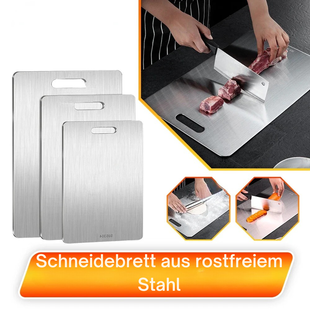 Sauber, smart, unverwüstlich! 🔪 Doppelseitiges Schneidebrett mit 316-Edelstahl – Perfekt zum Schneiden, Kneten & hygienischen Arbeiten in der Küche