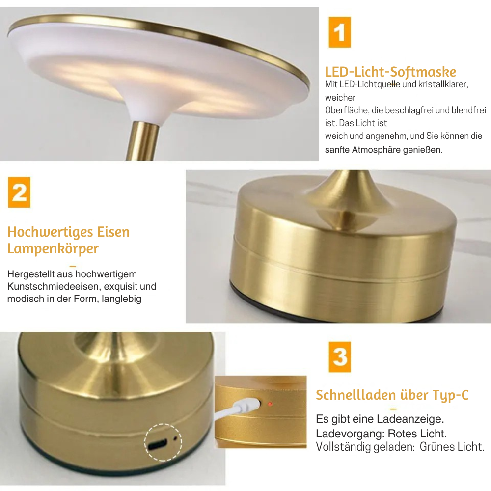 „Licht, das bewegt – Ihre tragbare LED-Tischlampe mit Touch-Sensor