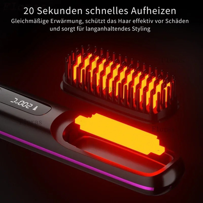 Floras™Kabelloser, tragbarer Haarglätter mit Negativ-Ionen & Digitalanzeige | Wiederaufladbar für Frauen
