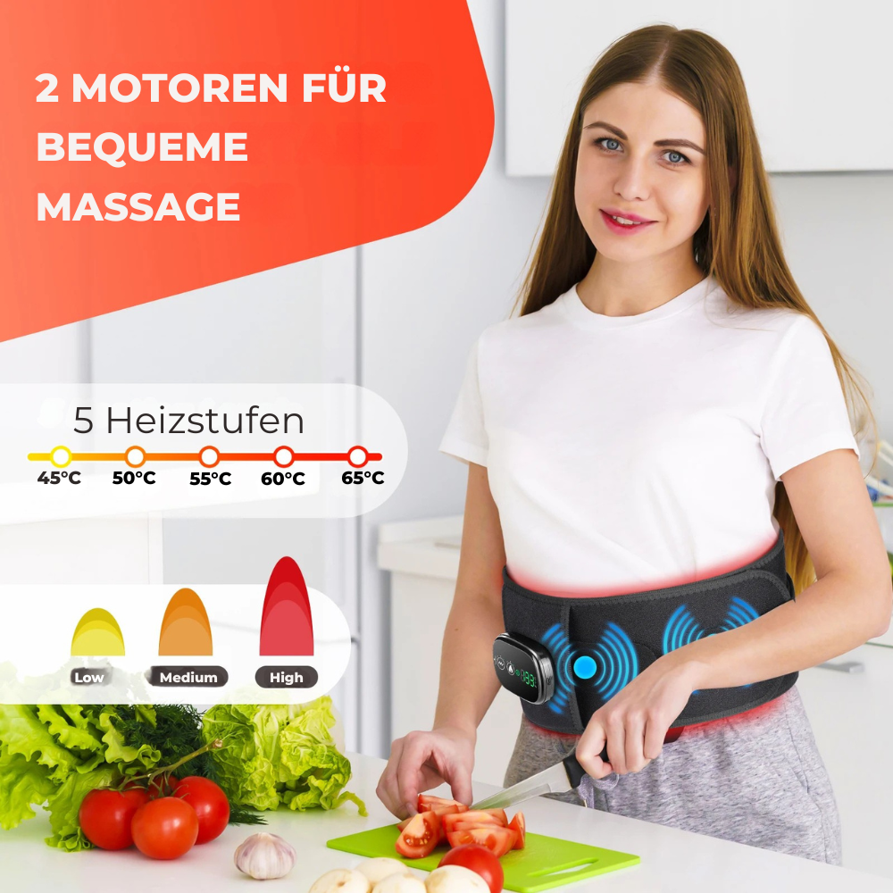 Elektrischer Rücken-Massagegürtel mit Wärmefunktion – Entspannung & Lendenunterstützung