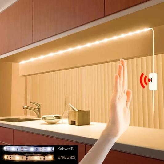LumiScan™ – Smart USB LED Ambient Strip mit Hand-Wave Sensor & Dimmer