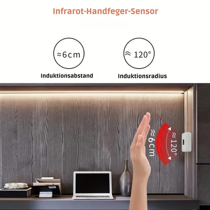 LumiScan™ – Smart USB LED Ambient Strip mit Hand-Wave Sensor & Dimmer