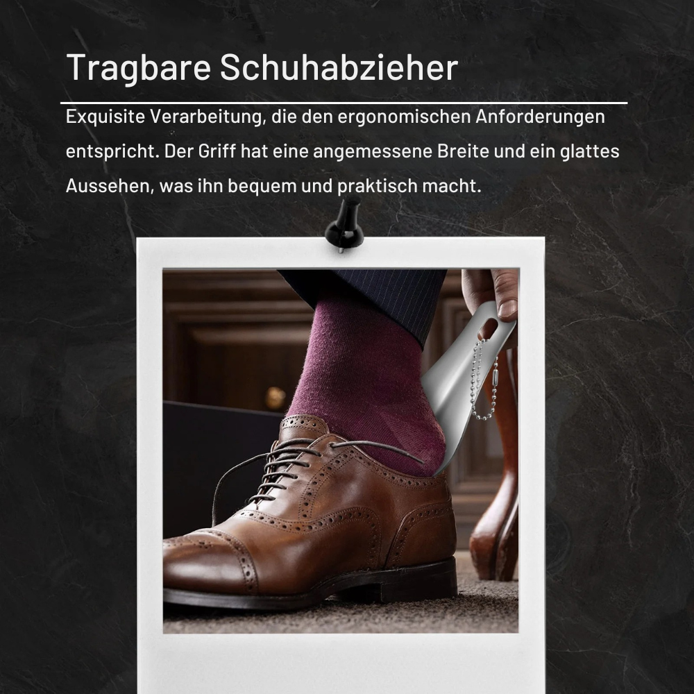 Mini Edelstahl-Schuhlöffel als Schlüsselanhänger | Dein eleganter Helfer für unterwegs