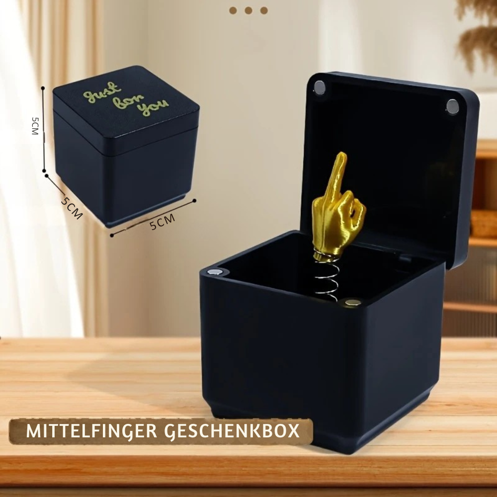 FlipOff  Surprise Box – Mittelfinger-Geschenkbox für Weihnachten & Büro-Spaß