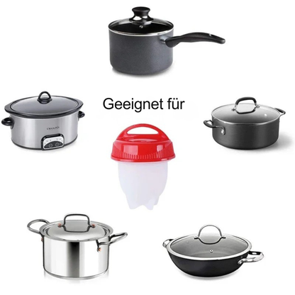 EggMaster 6-in-1 Silikon-Eierkocher-Set – Multifunktionaler Dampf- & Aufbewahrungs-Kessel für Eierliebhaber