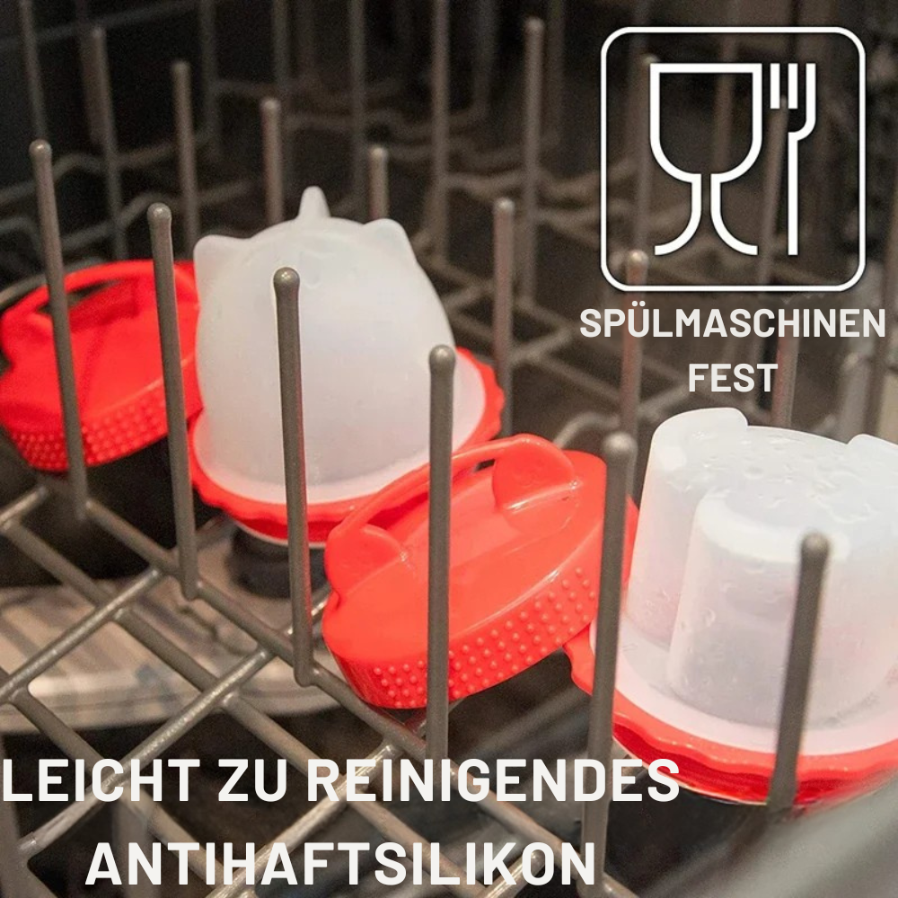 EggMaster 6-in-1 Silikon-Eierkocher-Set – Multifunktionaler Dampf- & Aufbewahrungs-Kessel für Eierliebhaber