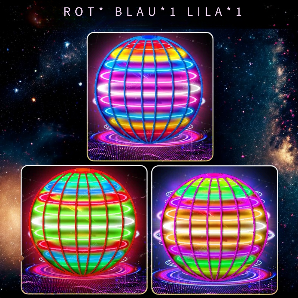 Fliegende Freude: LED-Flying Ball für drinnen & draußen