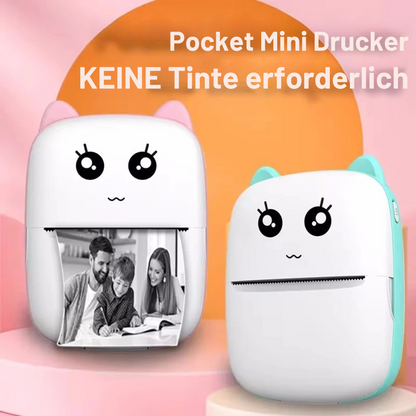 Mini Bluetooth-Thermodrucker - Süßer Mini-Katzendrucker für Fotos & Labels