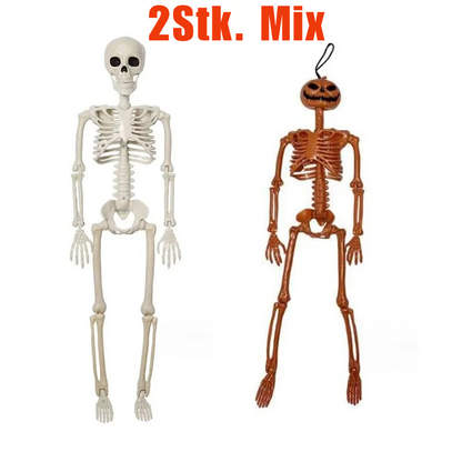 Bewegliches Halloween-Skelett 40 cm – Realistische Dekofigur in menschlicher Form | Spukhaus-, Party- & Horror-Dekoration für Innen & Außen