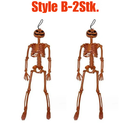 Bewegliches Halloween-Skelett 40 cm – Realistische Dekofigur in menschlicher Form | Spukhaus-, Party- & Horror-Dekoration für Innen & Außen