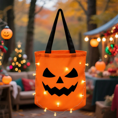 Halloween LED-Kürbis-Eimer – 1–40 Stück leuchtende Süßigkeitseimer & Trick-or-Treat Taschen | Faltbare Candy-Buckets für Kinder & Partydeko