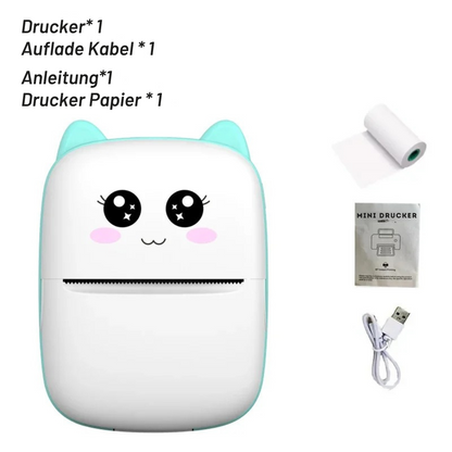 Mini Bluetooth-Thermodrucker - Süßer Mini-Katzendrucker für Fotos & Labels