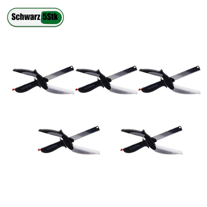 2-in-1 Gemüse-Schneidebrett mit Feder-Schere – Intelligentes Küchenwerkzeug für Obst & Gemüse | Kombi-Schneidehilfe für Küche