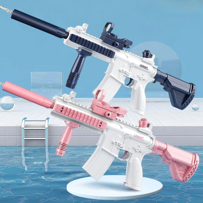HydroBlaster M4 – Elektrische Wasserpistole mit Akku & Tank | Power-Wasserschlacht für Kinder & Erwachsene
