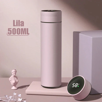 500 ml Edelstahl Thermoskanne mit Digitaler Temperaturanzeige – Vakuum Isolierflasche & Trinkbecher in einem | Geschenkidee & Alltagsbegleiter