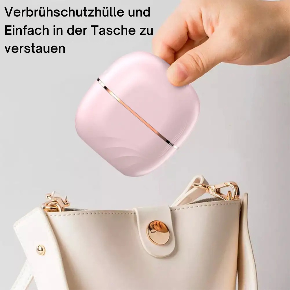 Lunara™ 2-in-1 Glättbürste – Elektrische Haarbürste mit 3 Temperaturstufen | Tragbarer Mini-Haarglätter für Frauen | Anti-Verbrühungs-Design & schnelle Aufheizung