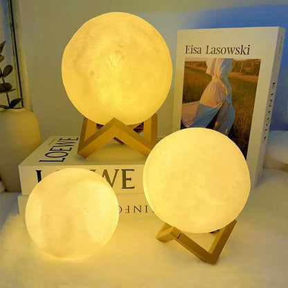 Traumhaftes LED Mondlicht -3D Galaxie Lampe für Kinderzimmer, Schlafzimmer & Geschenke