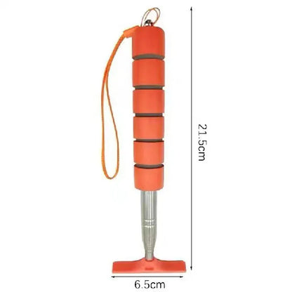 Teleskopische Auto-Rückspiegel-Reinigungs-Schaber & Wischer – Verlängerbarer Griff mit Schwamm & Schabeklinge | Auto Zubehör für klare Sicht