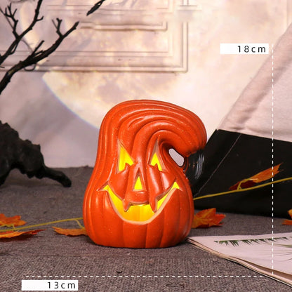 Halloween Kürbis- und Geist-LED-Lichter – Leuchtende Outdoor-Deko für Garten, Hof & Party | Wasserdichte Halloween-Beleuchtung mit Schreck-Effekt