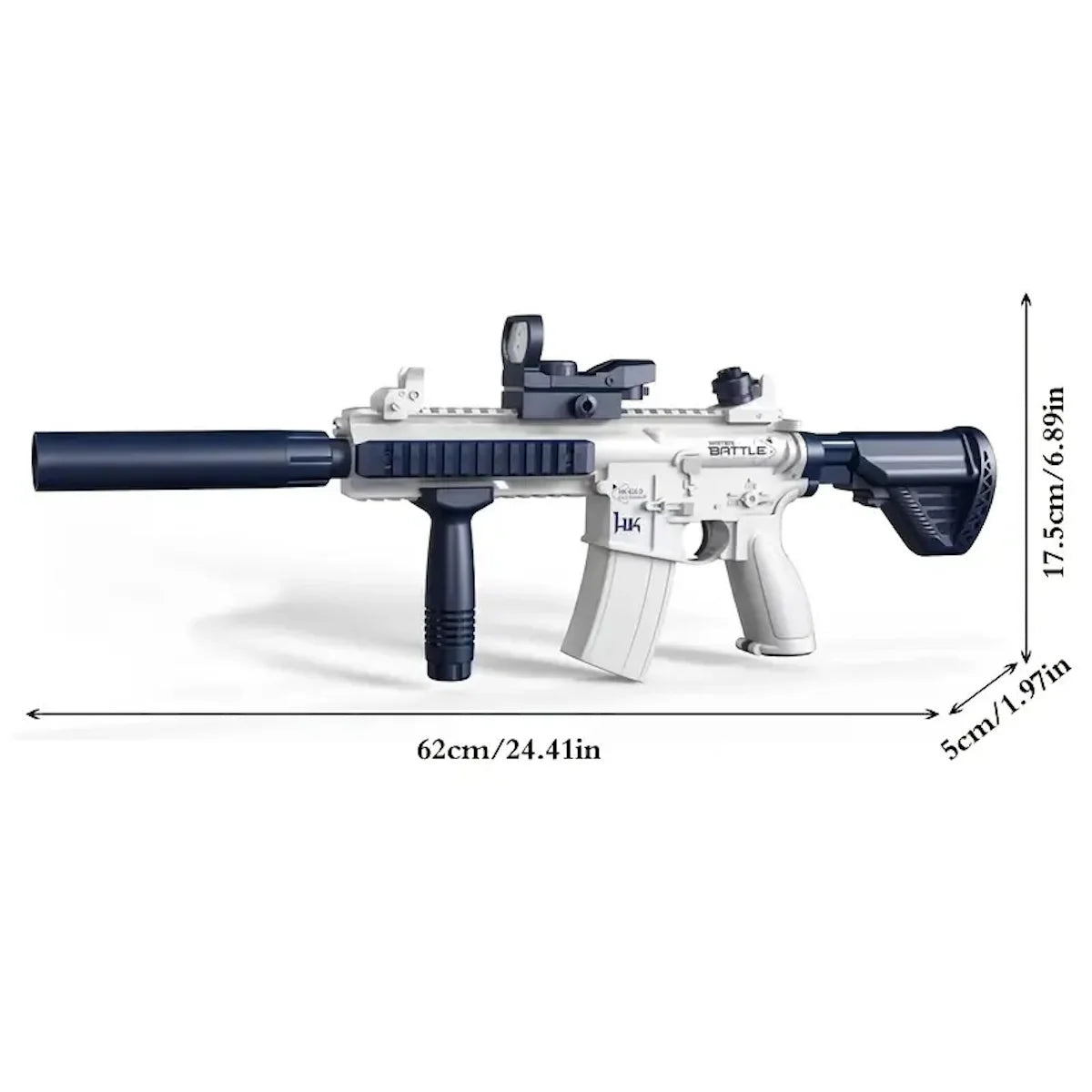 HydroBlaster M4 – Elektrische Wasserpistole mit Akku & Tank | Power-Wasserschlacht für Kinder & Erwachsene